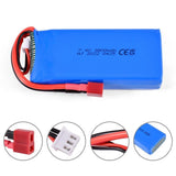 Powerful 7.4V 3800mAh RC 2S LiPo Battery T Plug for Wltoys 144001 144010 124017