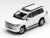 GCD 1:64 White Land Cruiser LC200 SUV ORV Sports Model Diecast Metal Car