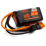 11.1V 3S 450mAh LiPo battery with IC2 plug and orange/black leads