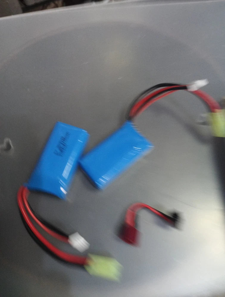 1100mAh 7.4V  Li-Po Battery Plug For RC Drone Helicopter Boat  Plus Adapter Battery