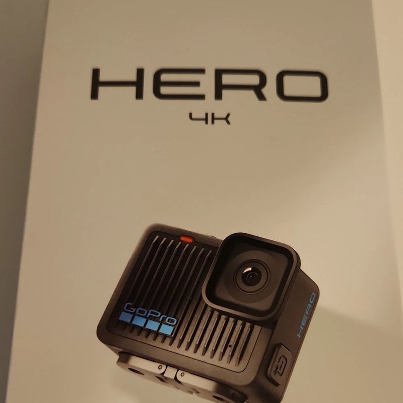 GoPro HERO action camera with front lens, black waterproof housing