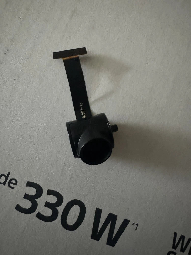 Black drone replacement camera module with cylindrical lens and mounting bracket