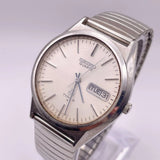 Working New Battery SEIKO TYPE II Men's Watch Day-Date Luxury Model Battery