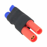 EC3 to HXT 4mm male plug adapter, red connector ends, no-wire coupler