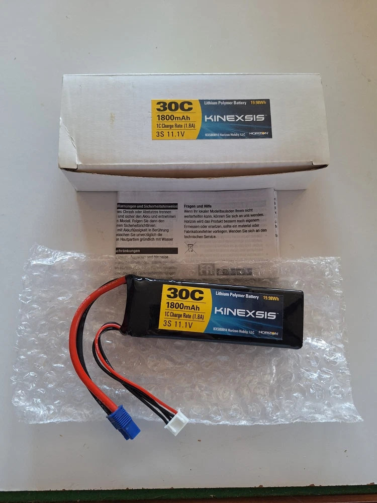 Kinexsis 30C 1800mah 1c Charge Rate 3s 11.1v Lithium Polymer Battery Battery