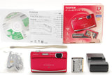 [NEAR MINT in Box] FUJIFILM FinePix Z90 14.2MP Digital Camera Red  From JAPAN