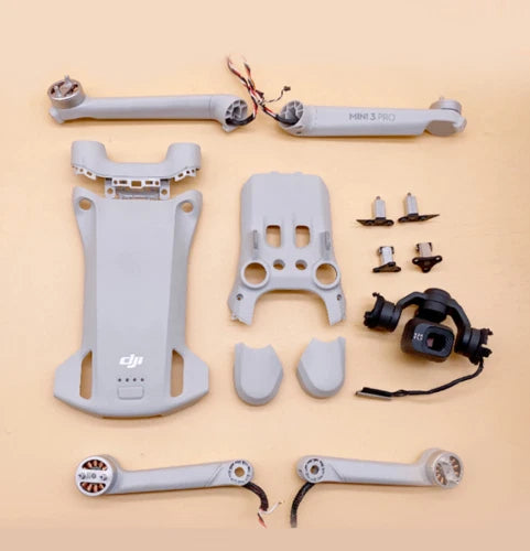 DJI Mini 3 Pro drone replacement frame, camera mount and prop arms parts