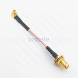 FPV 5G8 MMCX male right angle RA to RP-SMA female bulkhead RG178 Cable 50ohm