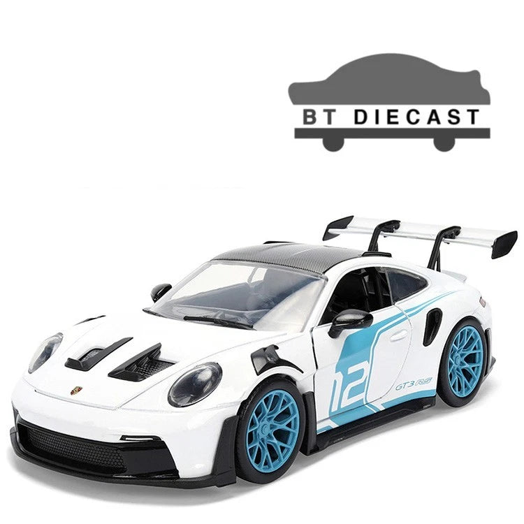 JADA HYPER SPEC PORSCHE 911 992 GT3 RS #12 1/24 DIECAST MODEL CAR WHITE 36494