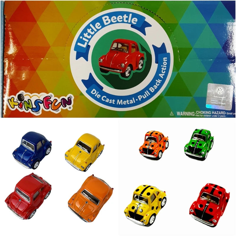 Die Cast Mini Beetle Volkswagen Bright Ladybug Car Pull Back Model Collectables