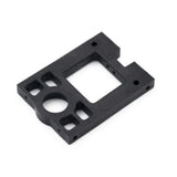 Flywing main shaft mount bracket with rectangular cutouts and mounting holes, dark metal