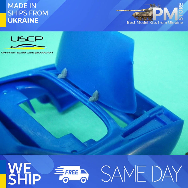 USCP 24A093 1/24 Alpine A110 Rear Bonnet Hinges for Tamiya