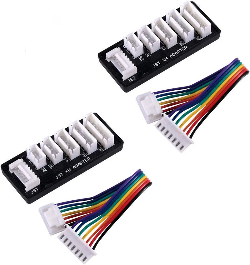 JST XH LiPo battery balance charging boards with multi-pin sockets and wire leads