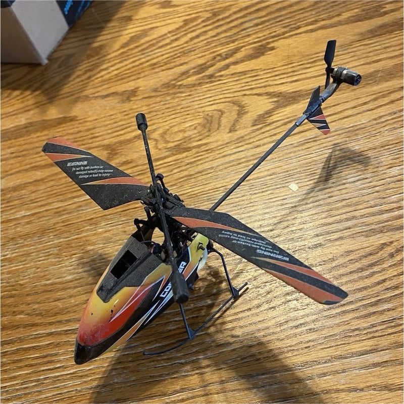 Micro RC Helicopter Toy Red Yellow Black Electric Ready to Fly Plastic