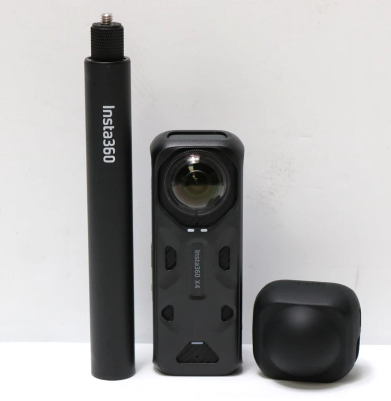 Insta360 X4 8K 360 Degree Action Camera - Black w/Selfie Stick & Lens Caps