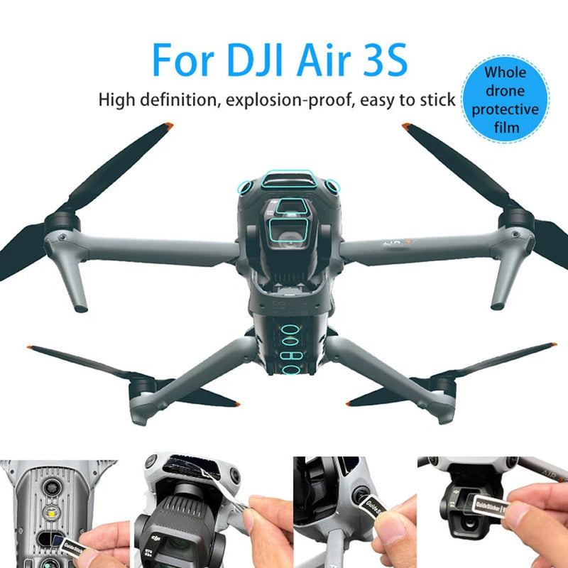 Drone Lens Film Sensor Protective Film HD Explosion-proof Film For DJI AIR 3S