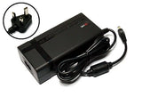 Black AC/DC battery charger adapter with cables and UK plug