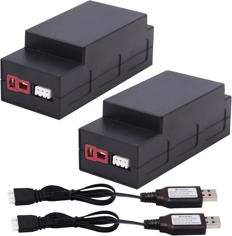 7.4V 2S 1050mAh 7.77Wh Lipo Rechargeable Battery and USB Cable Replacment