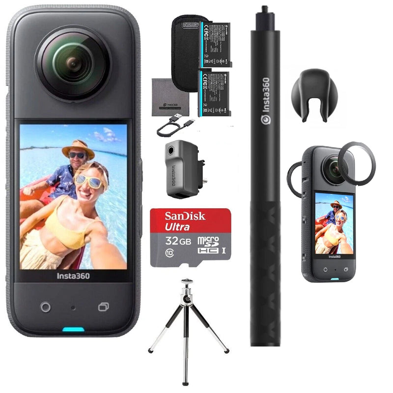 Insta360 X3 72MP Waterproof 5.7K 360?? VR  Camera Kit Plus 7 Items Travel Kit