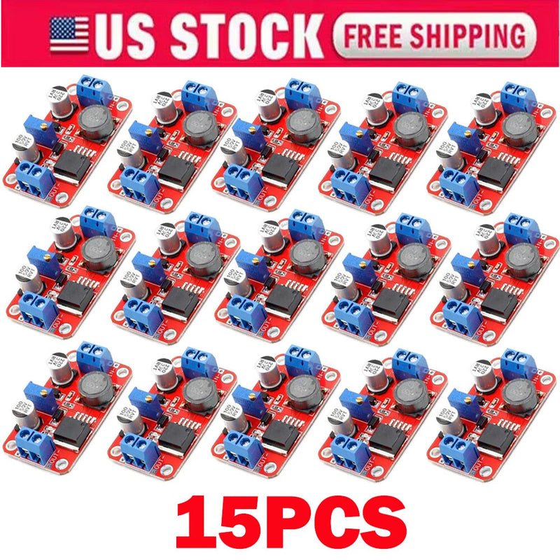 15Pcs XL6019 30W 5A DC Boost Adjustable Voltage Converter Step Up Modules USA