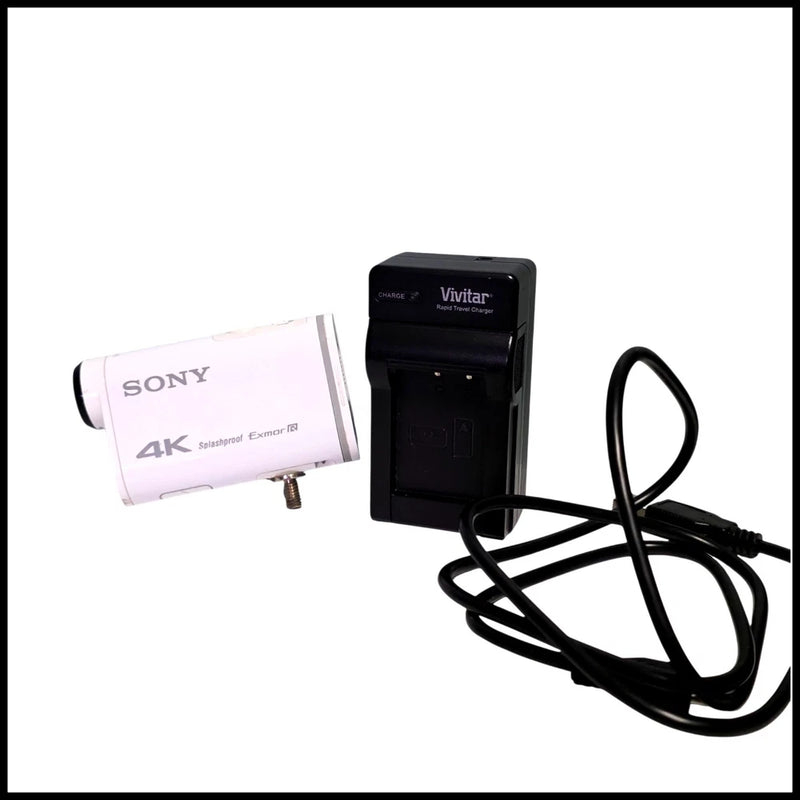 Sony FDR-X1000V 4K Action Cam Charger USB Cable 128GB SD Card