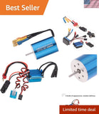 Blue brushless RC motor and ESC wiring kit with connectors and leads