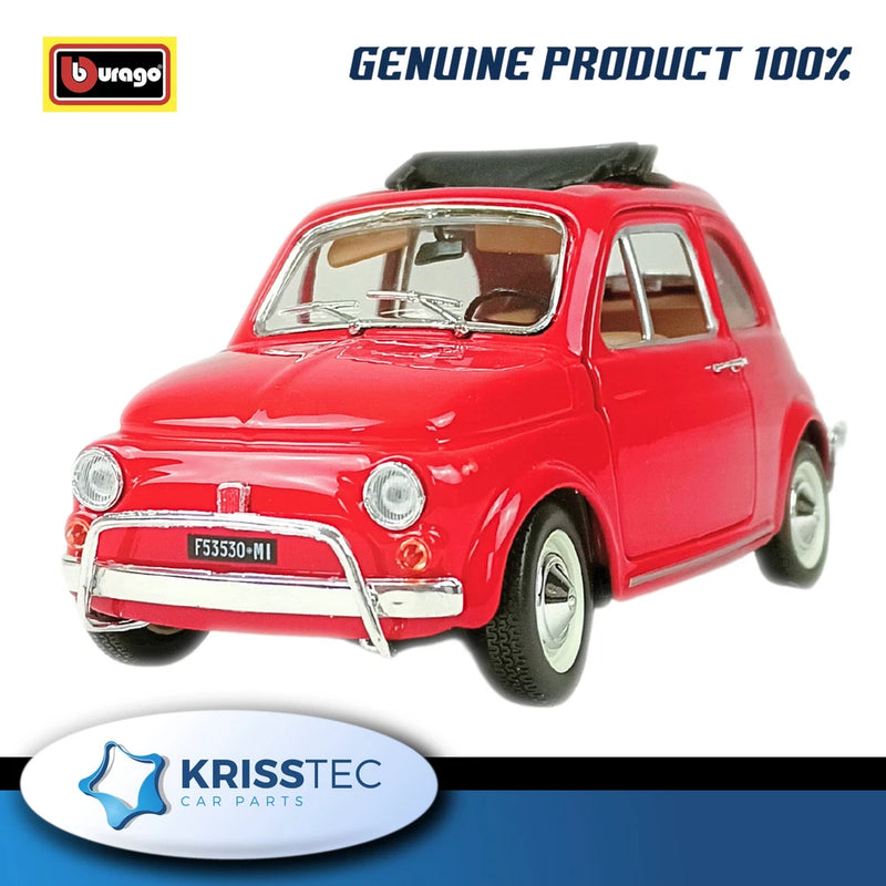 Fiat 500L 1968 Bburago 18-22099 Red 1:24 Diecast Scale Model Car Genuine