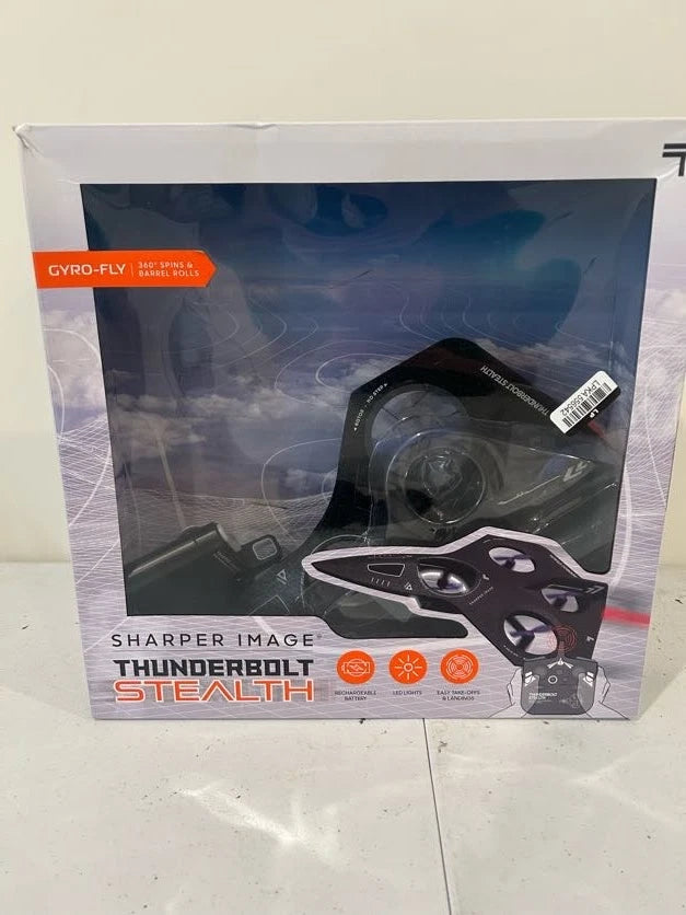 Sharper Image Thunderbolt Stealth Drone Gyro-Fly Rechargeable With Flight Assist