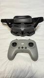 FPV goggles and controller set, dark goggles with gray handheld controller