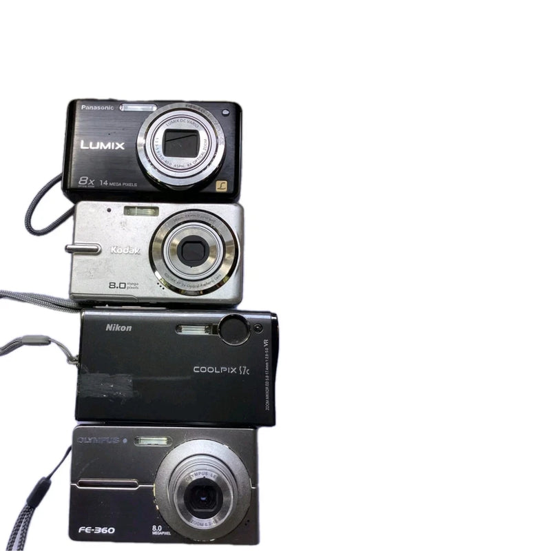 Poor, mega pixel cameras, Lumix, Kodak Nikon Olympus, not tested