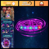 Mini Flying Drone Toy for Kids - 360¡ã Hands-Free Motion, LED Lights, Indoor UFO