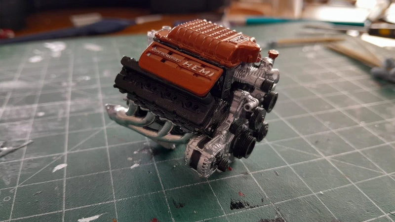 1/24 Scale Hellcat Supercharged HEMI Crate Engine & Gearbox Diecast Scale Model