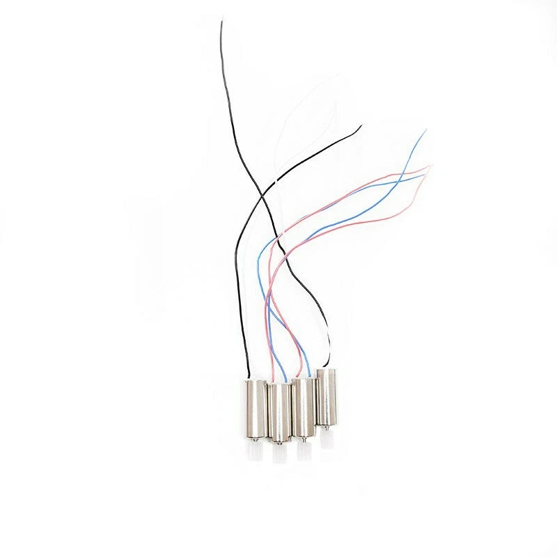 RC drone motor wiring harness with four metal pin connectors and colored leads