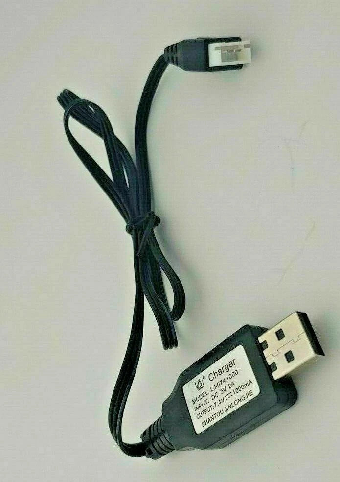 PX 9200-37 USB Charging Wire for 2 Cell LIPO Battery for DEERC 9200E Batteries
