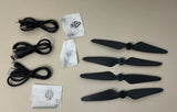 Bwine F7, 4 Pcs Original Propeller, RC Drone Quadcopter - Black & 3 chargers