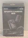 NUISK sports camera retail box, dual display, T70M model, sealed package