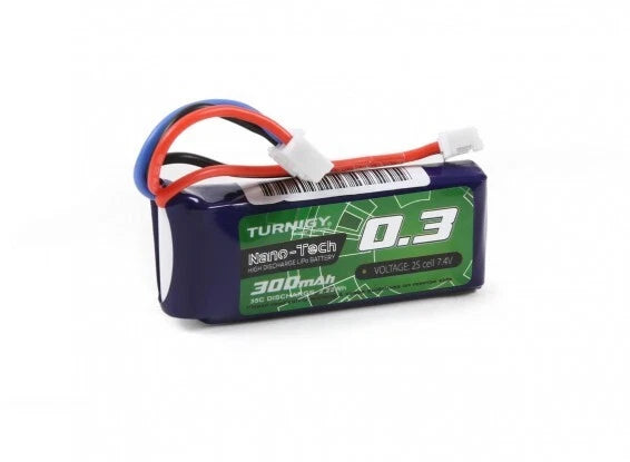 TURNIGY NANO-TECH 300mAh 7.4V 2S 35C-70C JST-PH LIPO BATTERY PACK RC Battery