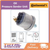 Continental oil pressure sender unit with electrical connector and threaded port