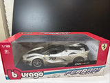 BBURAGO 1:18 18-16012 FERRARI FXX K EVO #70 1/18 DIECAST MODEL CAR WHITE Burago
