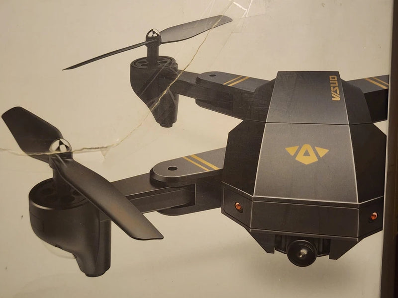 Visuo Siluroid quadcopter drone with camera and four blades, LED indicator lights