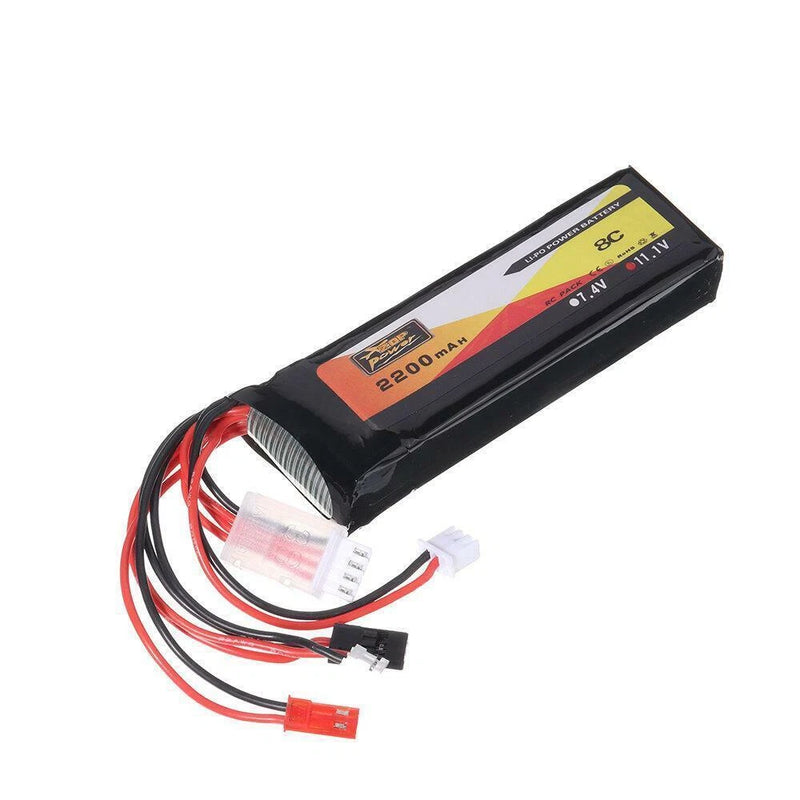 Power 11.1v 2200mah 3s 8c Lipo Battery Jr Jst Fubeba Plug For Transmitter