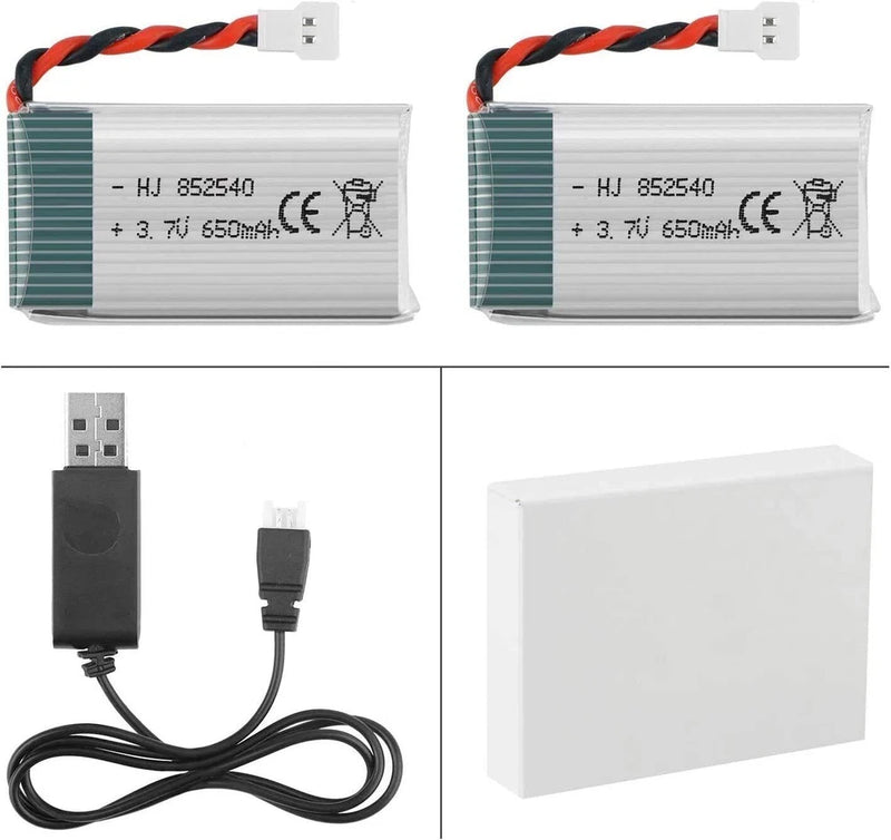 4Pcs 3.7V 650mAh Lipo Battery +Charger For Syma X5 Serial UAV Drone Replacement