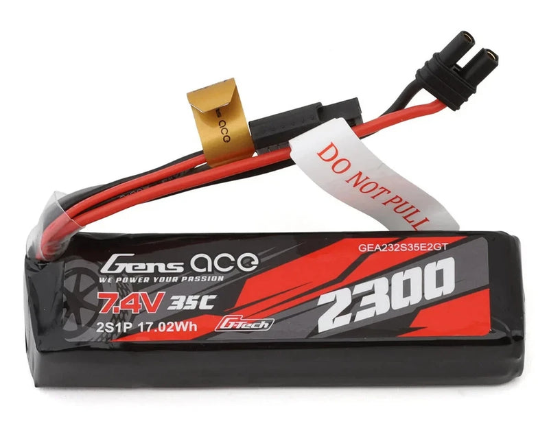Gens Ace 2S 35C Lipo Battery Pack (7.4V/2300mAh) w/iEC2 Grom Series, Losi NASCAR Battery