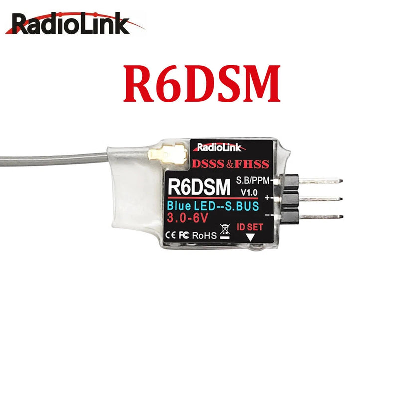Radiolink R6DSM 2.4G 10CH Receiver SBUS/PWM for AT9S/AT10/AT10II Racing Drones