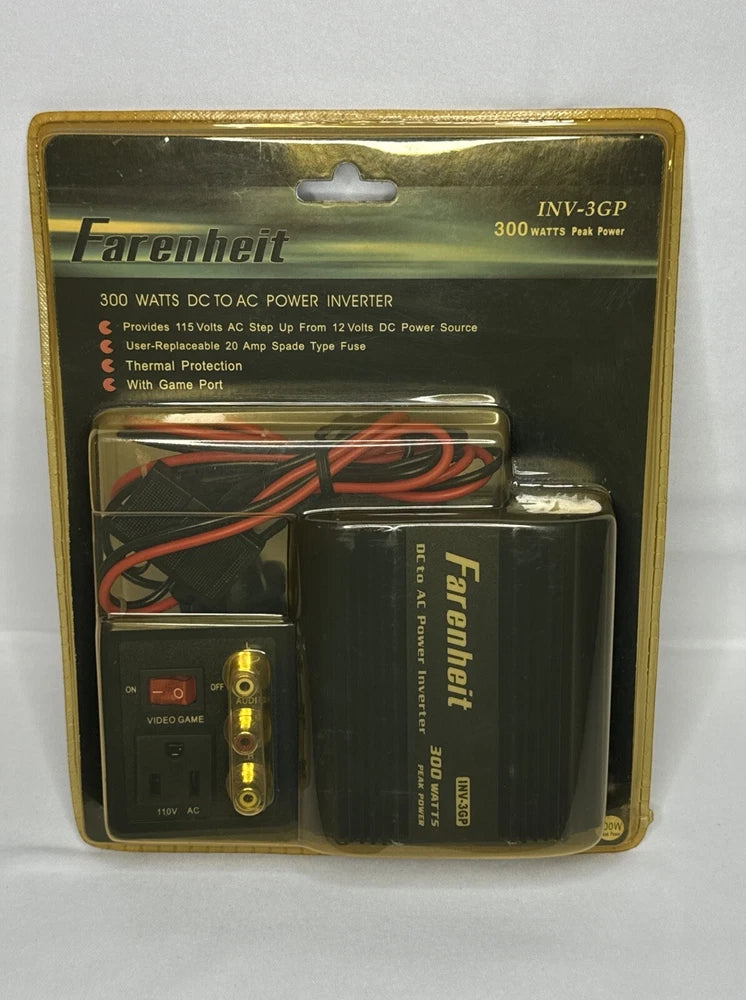 Fahrenheit INV-3GP 300 Watt DC to AC Power Inverter (115V From 12V Input)