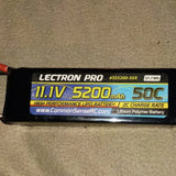 Lectron Pro LiPo battery 11.1V 5200mAh 50C, High performance label