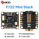 9IMOD F722 Flight Stack Flight Control FC 55A/60A ESC Receiver For RC FPV  Drone