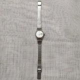 Citizen ladies quartz watch with white dial and metal link bracelet