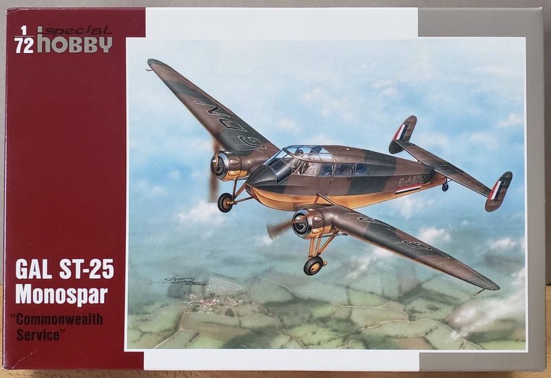 Special Hobby 1:72 Commonwealth Service airplane model kit box with prop aircraft art