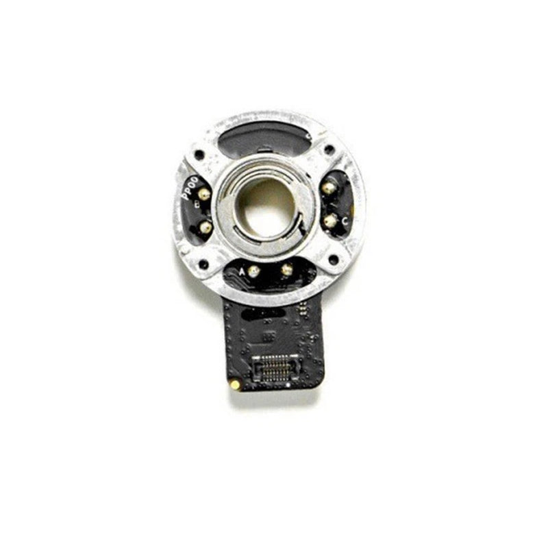 Electric motor gimbal yaw-axis module with metal ring and circuit board